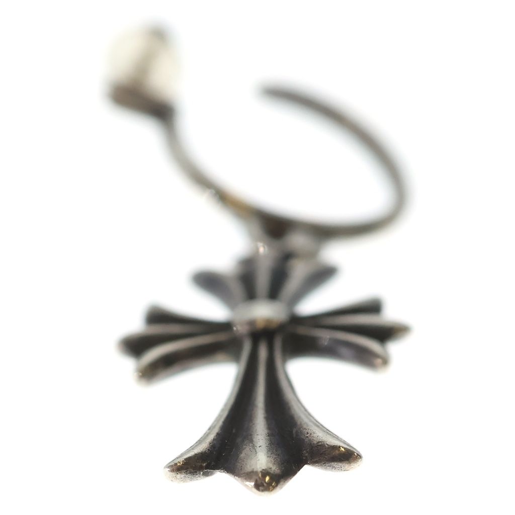 Chrome Hearts Tiny CH Cross Hoop Earrings Silver — view 6