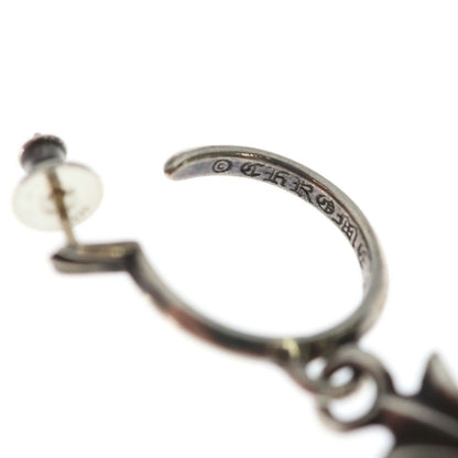 Chrome Hearts Tiny CH Cross Hoop Earrings Silver — view 5