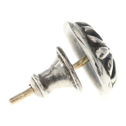 Chrome Hearts Stud Crsbll Dia Cross Ball 1 Diamond Earrings Silver — view 4