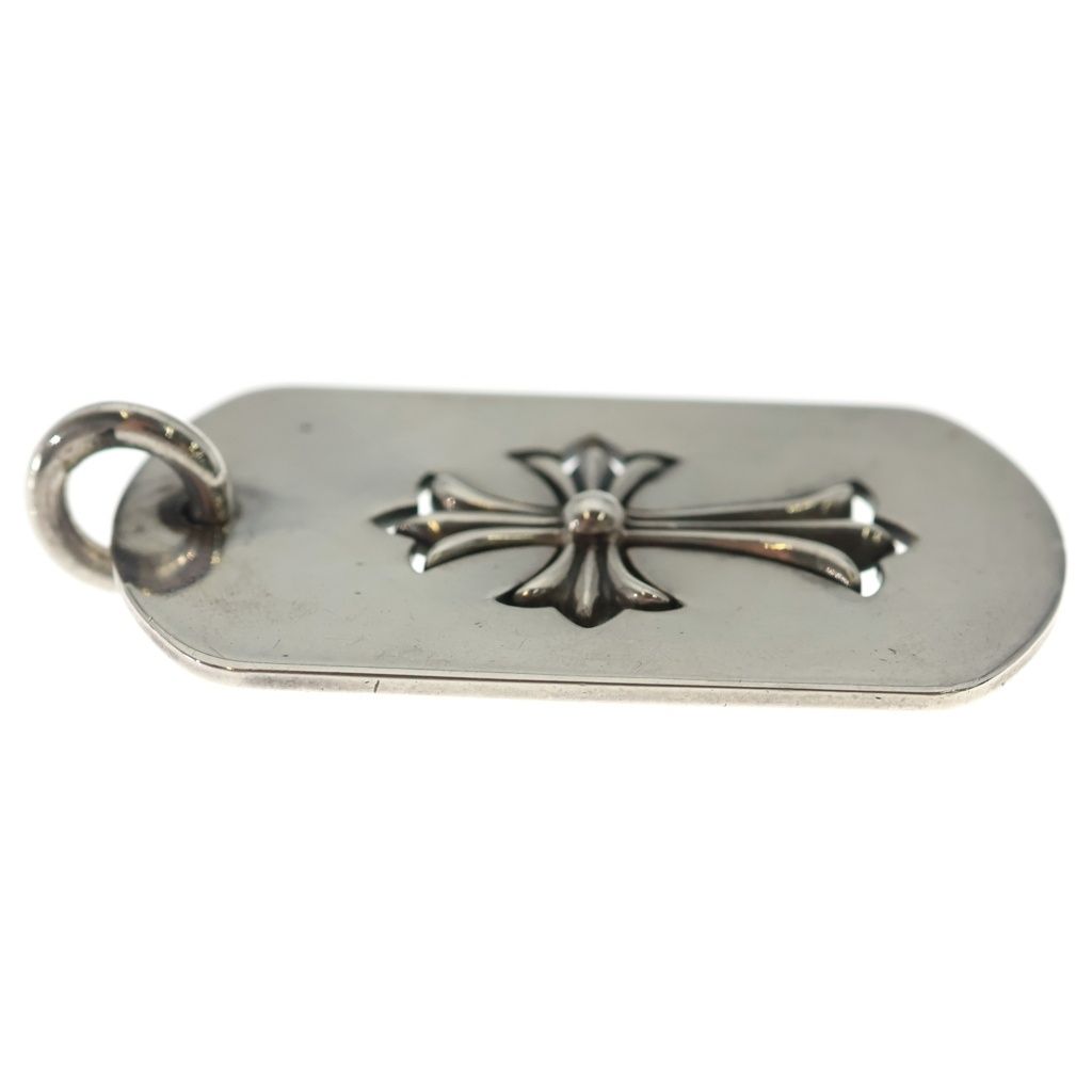Chrome Hearts Tag Lrg Tny Crs Cutout Tiny CH Cross Large Dog Tag Necklace Top — view 4