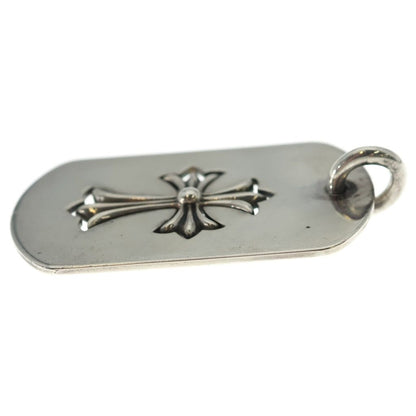 Chrome Hearts Tag Lrg Tny Crs Cutout Tiny CH Cross Large Dog Tag Necklace Top — view 3