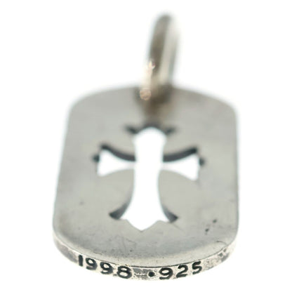 Chrome Hearts Tag Sml CO Crs Cutout Cross Dog Tag Small Pendant Top Silver — view 5