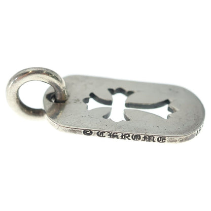 Chrome Hearts Tag Sml CO Crs Cutout Cross Dog Tag Small Pendant Top Silver — view 4