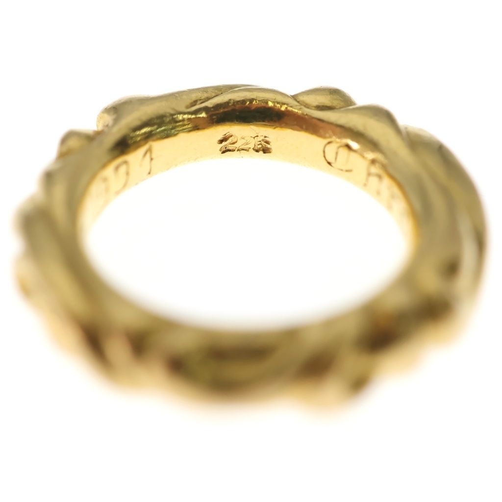 Chrome Hearts 22k Scrl Band Scroll Ring Gold — view 6
