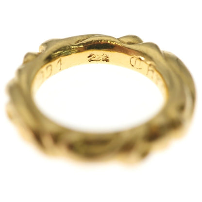 Chrome Hearts 22k Scrl Band Scroll Ring Gold — view 6