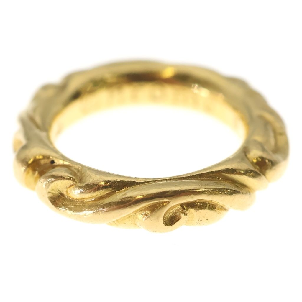 Chrome Hearts 22k Scrl Band Scroll Ring Gold — view 4