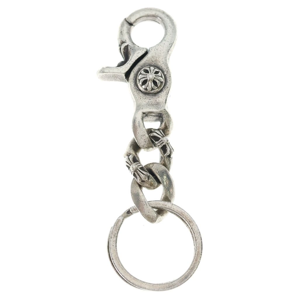 Chrome Hearts Clp Chn Fancy-s Short Fancy Link Key Chain Silver Key Holder