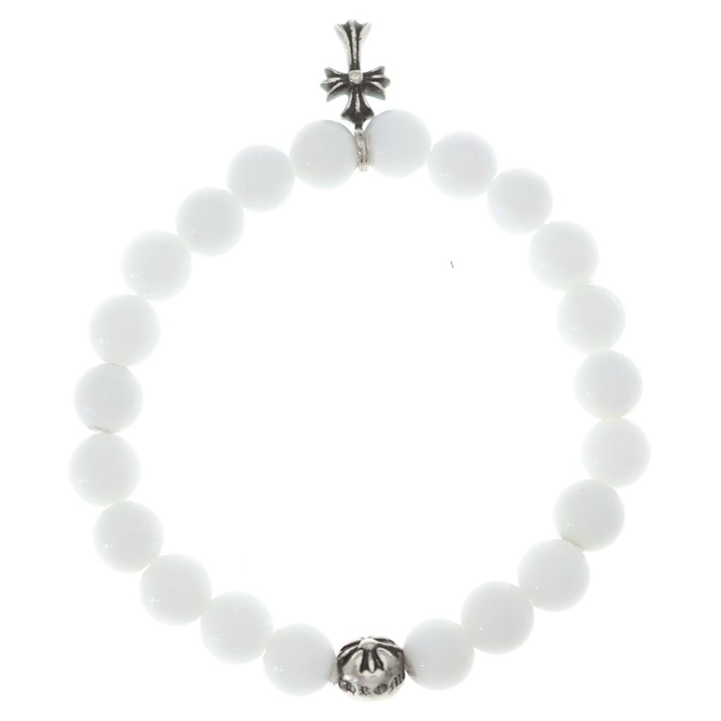 Chrome Hearts 6 mm Bead Bracelet White Silver — view 2
