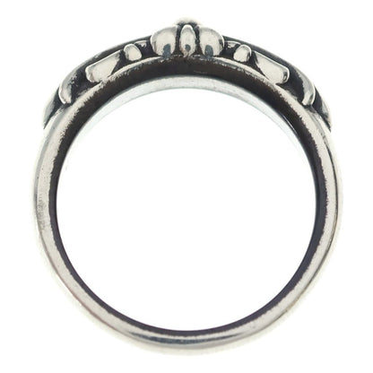 Chrome Hearts Baby Classic Floral Black Sling Silver Ring — view 6