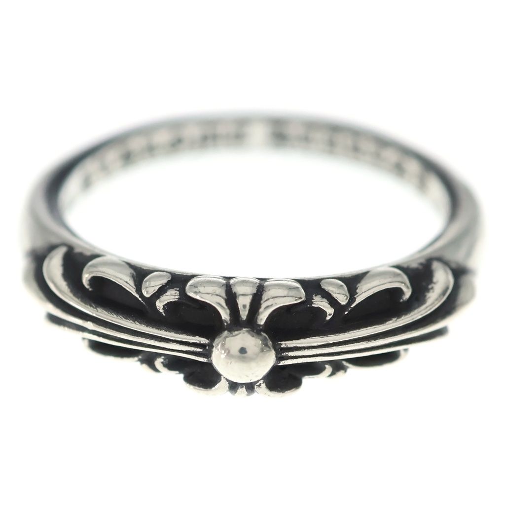 Chrome Hearts Baby Classic Floral Black Sling Silver Ring — view 4