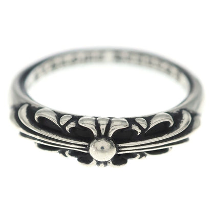 Chrome Hearts Baby Classic Floral Black Sling Silver Ring — view 4