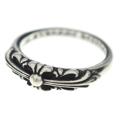 Chrome Hearts Baby Classic Floral Black Sling Silver Ring