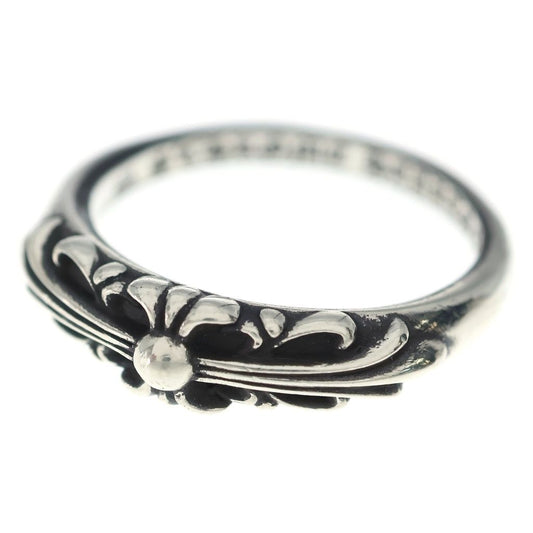 Chrome Hearts Baby Classic Floral Black Sling Silver Ring