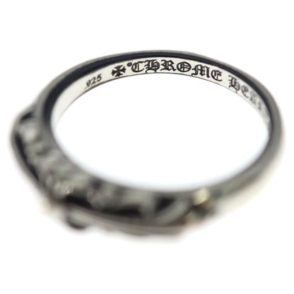 Chrome Hearts Baby Classic Floral Black Sling Silver Ring — view 5