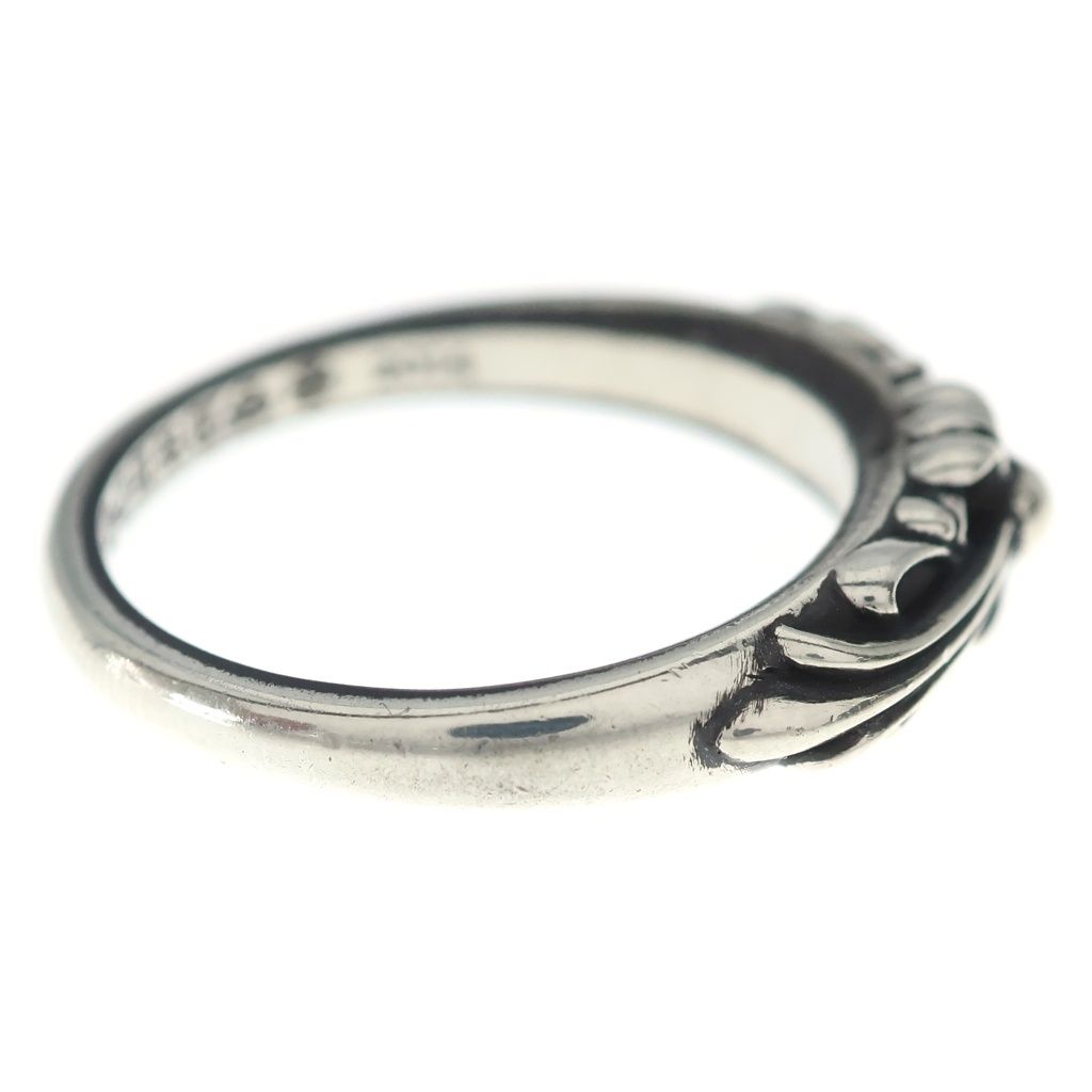 Chrome Hearts Baby Classic Floral Black Sling Silver Ring — view 3