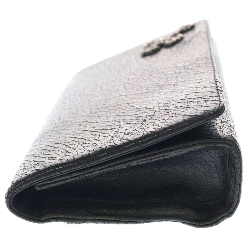 Chrome Hearts Filig Cross Leather Clutch Black Silver — view 3