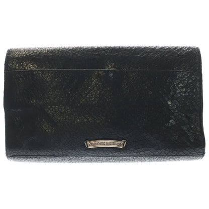 Chrome Hearts Filig Cross Leather Clutch Black Silver — view 2