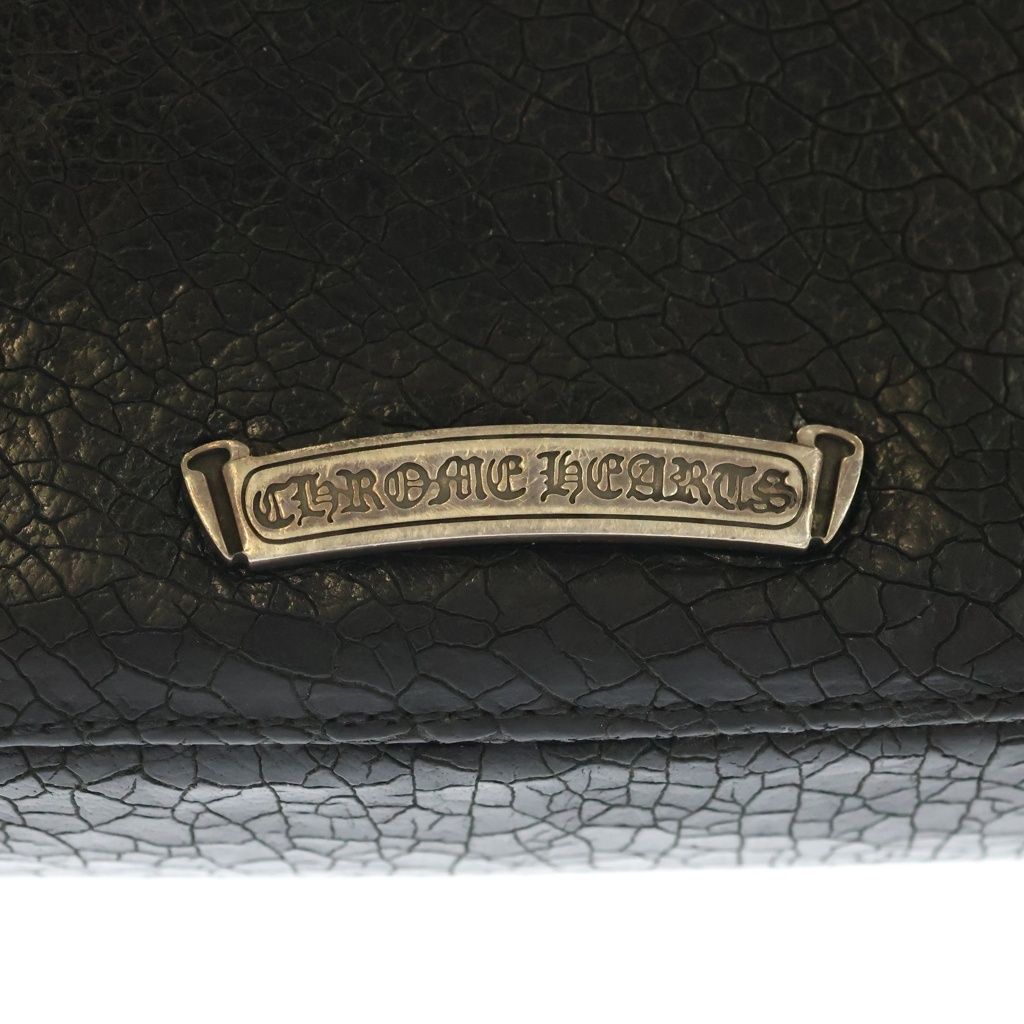 Chrome Hearts Filig Cross Leather Clutch Black Silver — view 7
