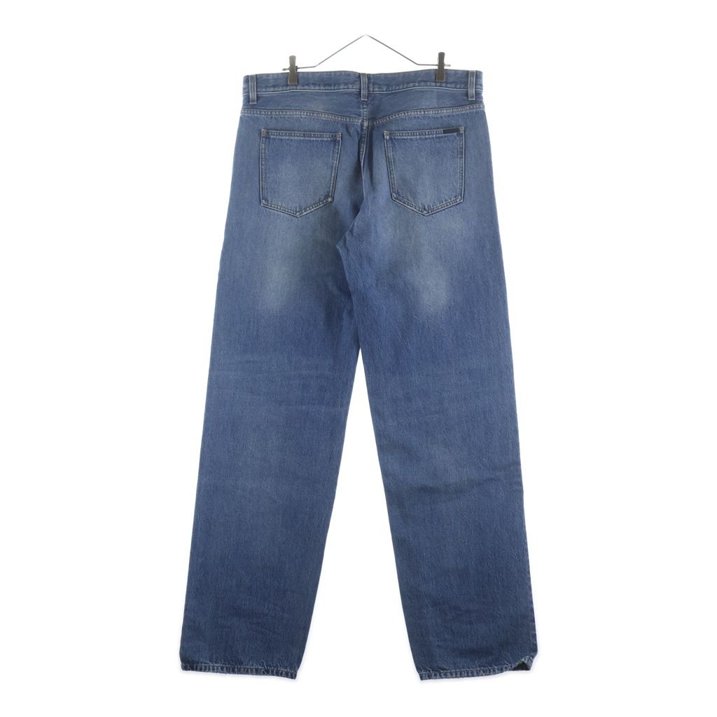 Saint Laurent Paris Distressed Button Fly 5 Pockets Denim Pants Jeans Indigo — view 2