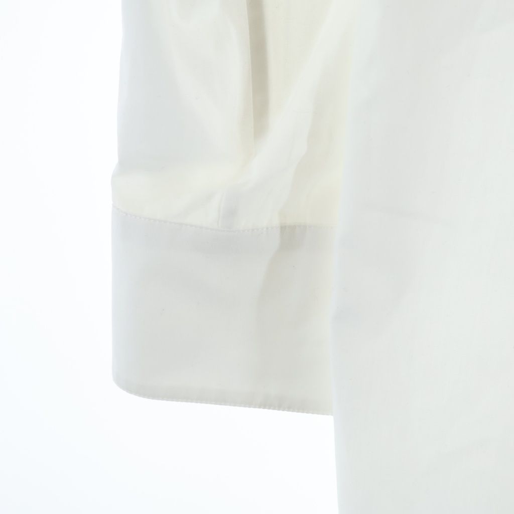Chanel CC Logo Sequin Pearl Decor Embellishment Shirt White — view 5