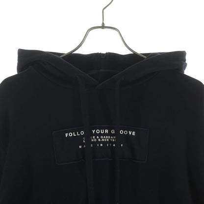 Dolce & Gabbana Follow Our Groove Logo Patch Pullover Hoodie Patchwork Black — view 3