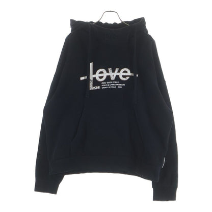 Dolce & Gabbana Front Graphic Pullover Hoodie Black