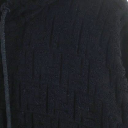 Fendi Pile Zucca Pattern Zip Up Hoodie Black Aryp — view 5