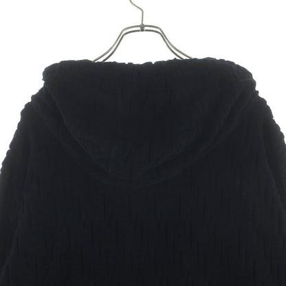 Fendi Pile Zucca Pattern Zip Up Hoodie Black Aryp — view 4