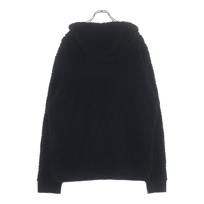 Fendi Pile Zucca Pattern Zip Up Hoodie Black Aryp — view 2