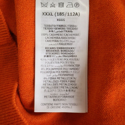 Gucci Sleeve Cat Embroidery V-neck Cashmere Jacket Orange — view 7