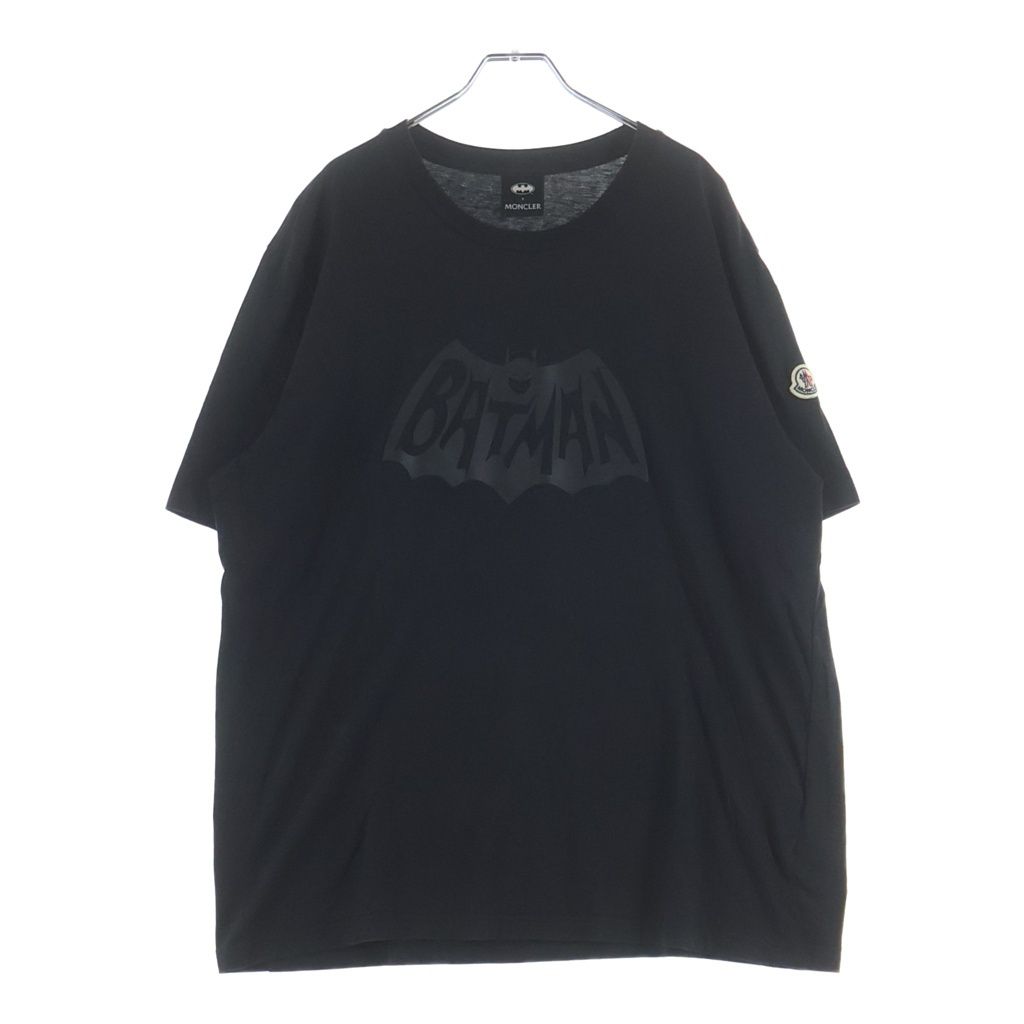 Moncler Batman Collaboration Logo Print Short Sleeve T-Shirt with Patch Crew