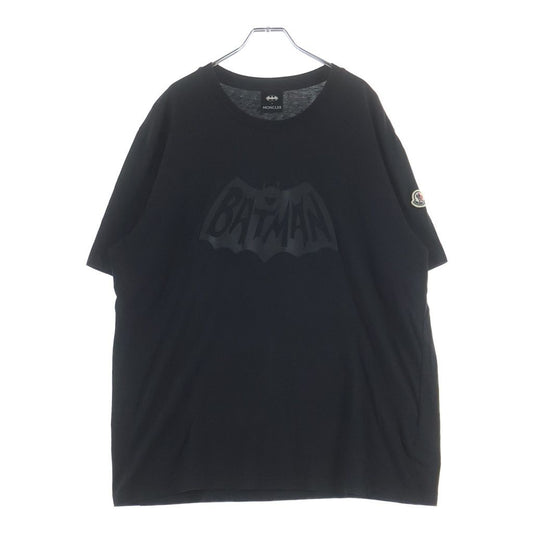 Moncler Batman Collaboration Logo Print Short Sleeve T-Shirt with Patch Crew