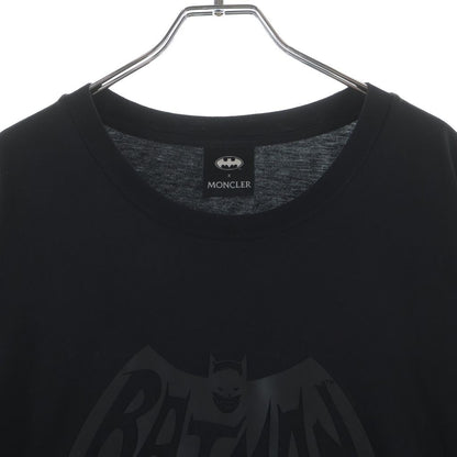 Moncler Batman Collaboration Logo Print Short Sleeve T-Shirt with Patch Crew — view 3