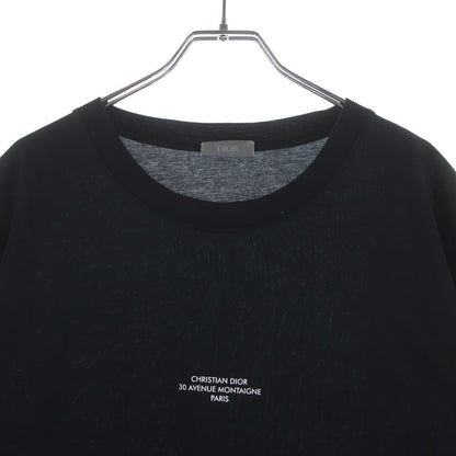Dior Montaigne Print Short Sleeve T-Shirt Crew Neck Top Black — view 3