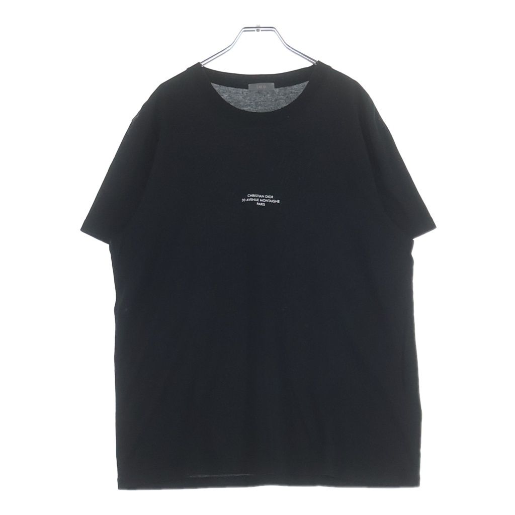 Dior Montaigne Print Short Sleeve T-Shirt Crew Neck Top Black