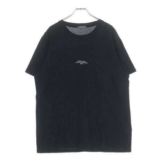 Dior Montaigne Print Short Sleeve T-Shirt Crew Neck Top Black