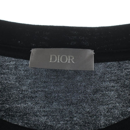 Dior Montaigne Print Short Sleeve T-Shirt Crew Neck Top Black — view 7