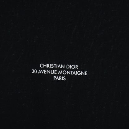 Dior Montaigne Print Short Sleeve T-Shirt Crew Neck Top Black — view 5