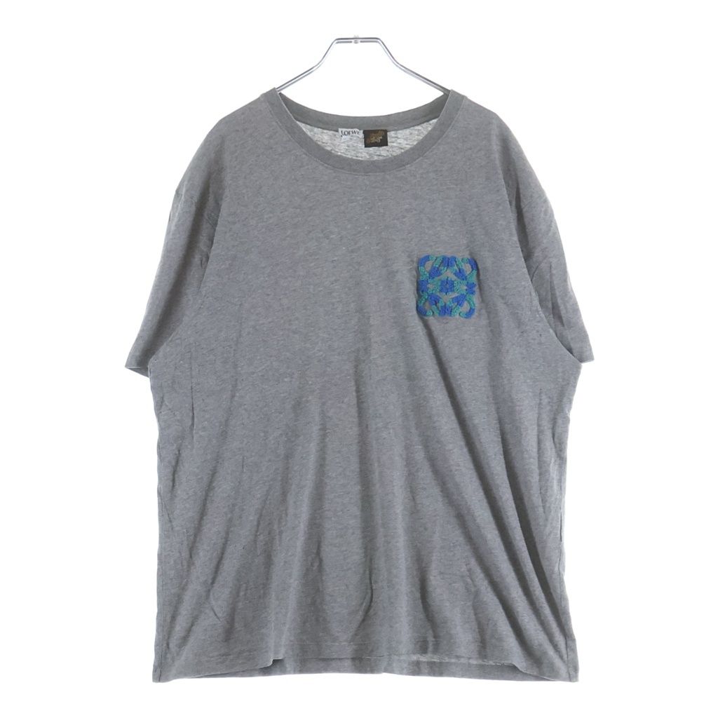 Loewe Paula's Ibiza Pile Anagram Logo Embroidery Crew Neck Short Sleeve T-Shirt