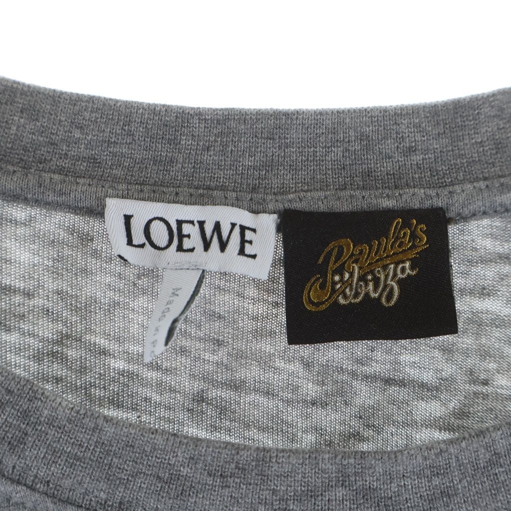 Loewe Paula's Ibiza Pile Anagram Logo Embroidery Crew Neck Short Sleeve T-Shirt — view 7
