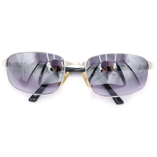 Cartier Santos Sunglasses Dark Purple Lens Silver Frame Eyewear