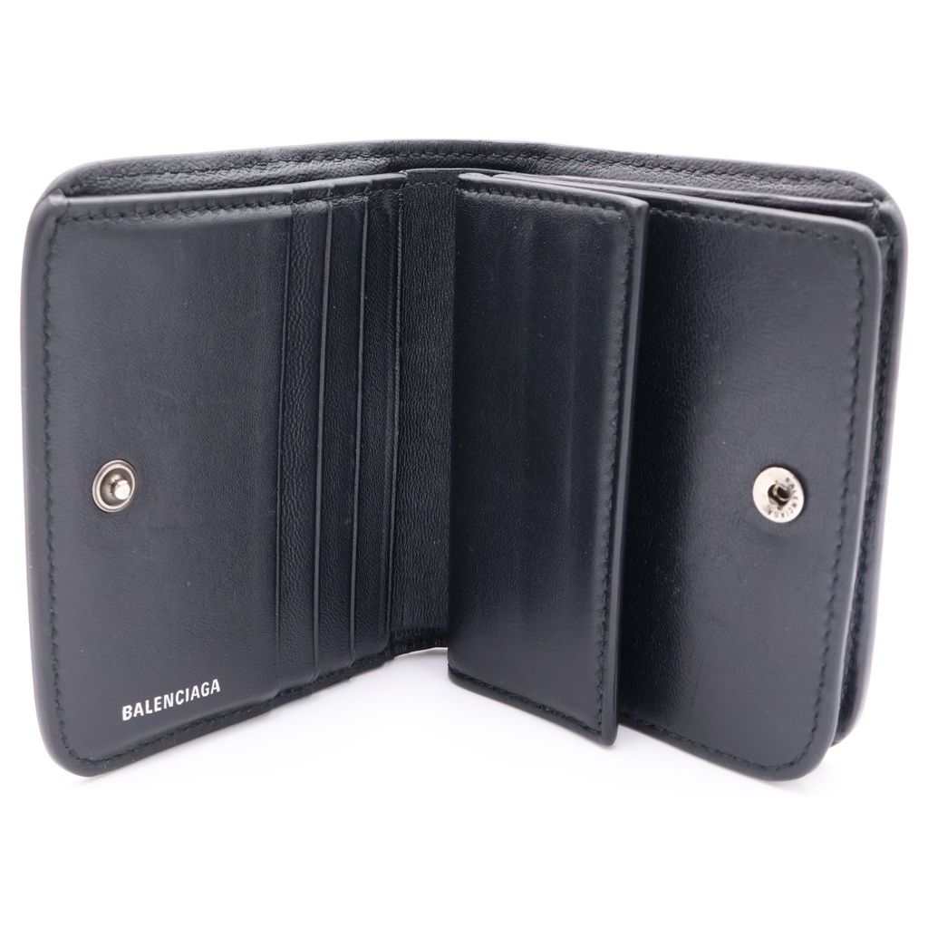 Balenciaga Cagole Square Fold Wallet Black — view 4