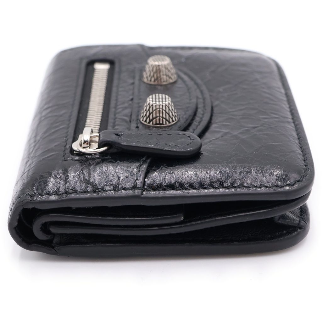Balenciaga Cagole Square Fold Wallet Black — view 3