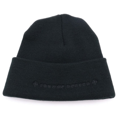 Chrome Hearts CH Logo Embroidery Acrylic Beanie CH Knit Hat Black — view 2