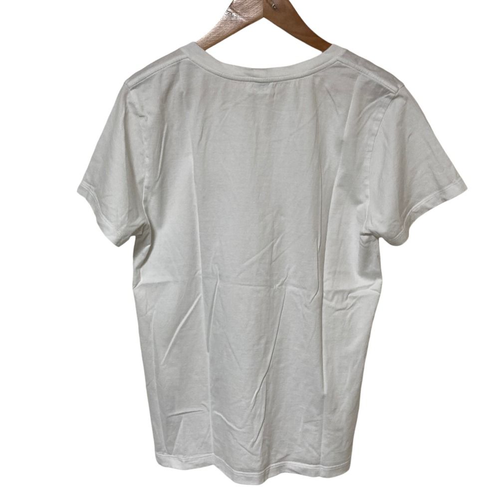 Celine Logo Short Sleeve Shirt Top Saz White LadySecond — view 2