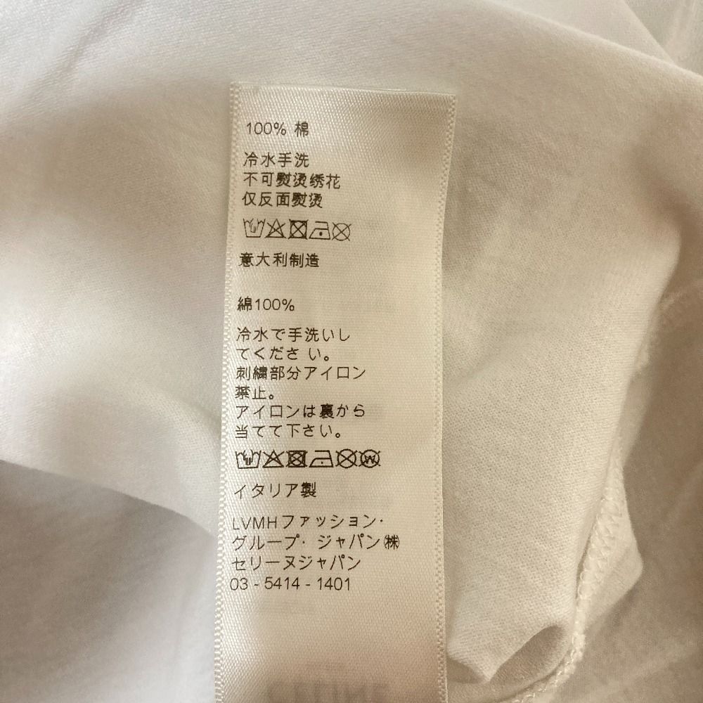 Celine Logo Short Sleeve Shirt Top Saz White LadySecond — view 6