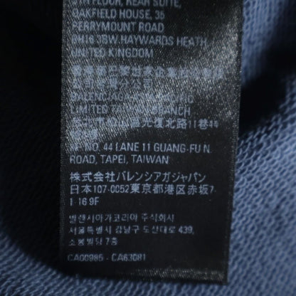 Balenciaga Hand Drawn BB Icon Hoodie Distressed Logo Oversize Pullover Navy — view 8
