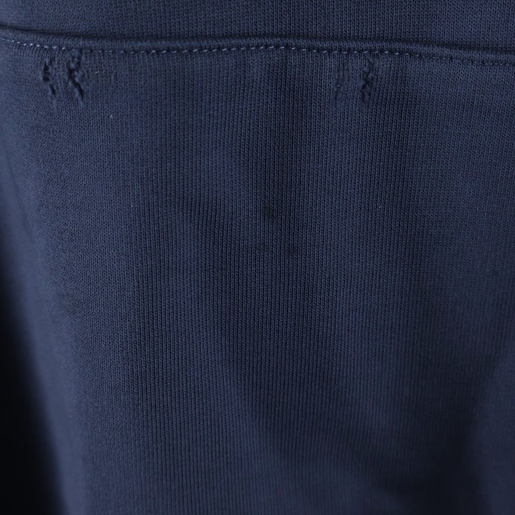 Balenciaga Hand Drawn BB Icon Hoodie Distressed Logo Oversize Pullover Navy — view 4