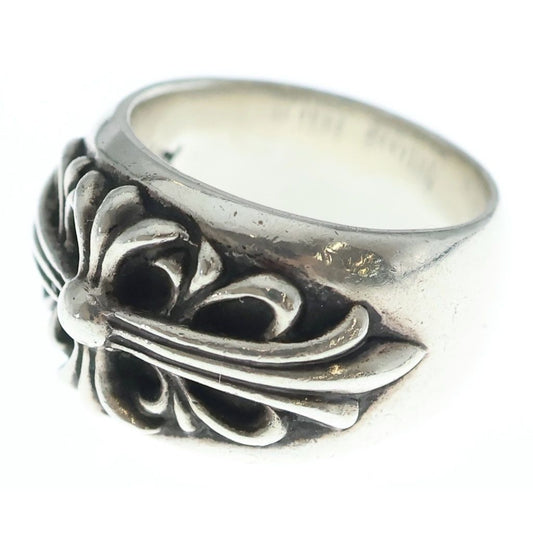 Chrome Hearts Flrl Crs Floral Cross Ring Silver