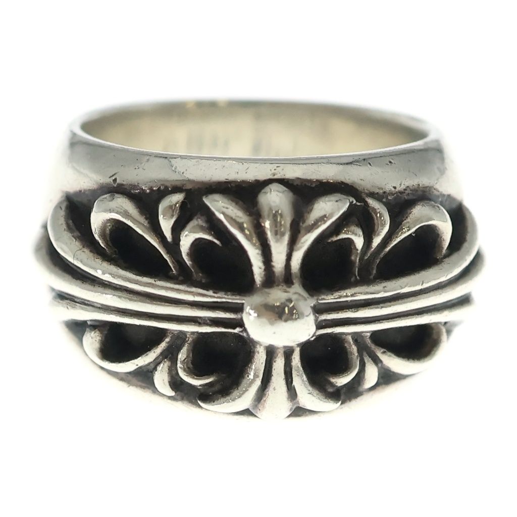 Chrome Hearts Flrl Crs Floral Cross Ring Silver — view 4